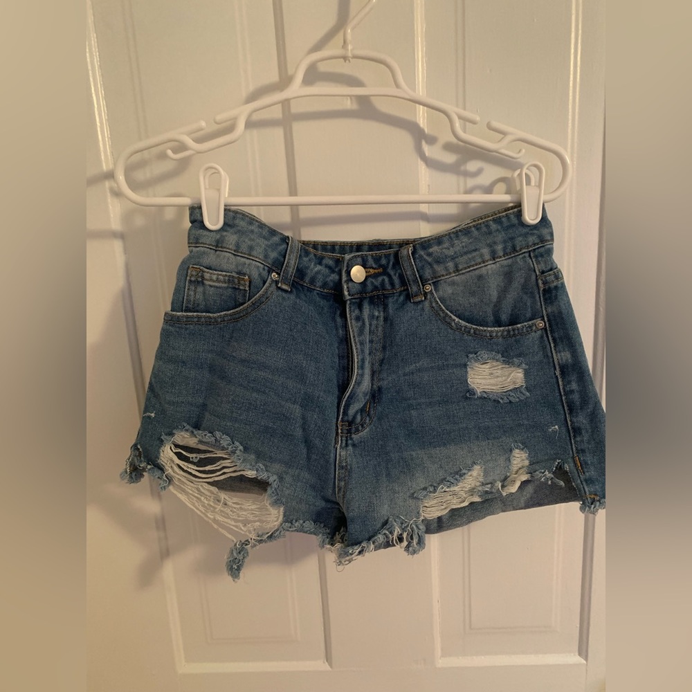 SHEIN Cutoff Denim Shorts